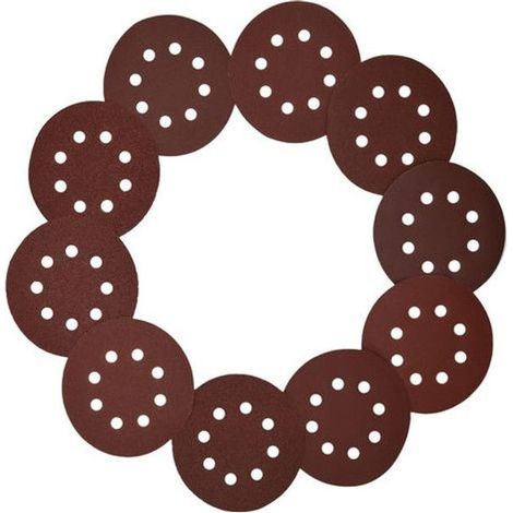 Lot de 100 disques abrasifs 8 trous – 100/8/125 mm/5/40/60/80/100/120/150/180/240/320/400 (1/5)