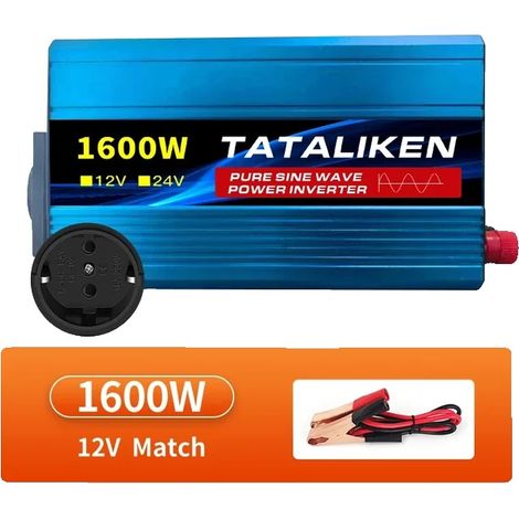 Onduleur Solaire, Convertisseur Onde Sinusoïdale Pure, Sortie Stable 220-240V, Affichage LED Intelligent pour Utilisation Fiable à Domicile, en Voiture et Solaire, 10000W, 12V 50HZ, 220-240V, Europe, (1/2)