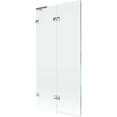 Mexen Lunar L Badewannen-Faltwand 2-teilig links 90 x 150 cm, transparent, Chrom - 897L-090-100-01-00-L (1/5)