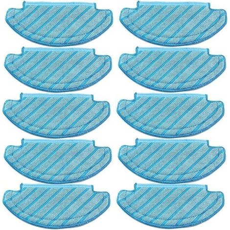 Lot de 10 serpillères pour Robot aspirateur Ecovacs Deebot Ozmo T8 AIVI T8 Max and T8 Series/ N8 Pro (1/4)