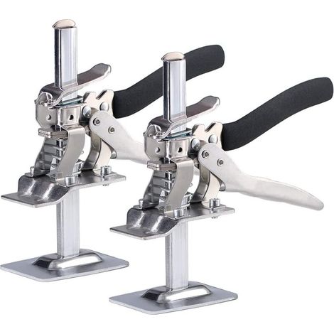 Lot de 2 crics à outils de levage manuel pour économiser de la main-d'œuvre, réglage de la hauteur, élévateur de carrelage mural, levage de réglage de la planche, d'armoire, de fenêtres