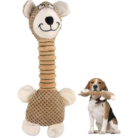 Jouet interactif pour chiot (ours brun)