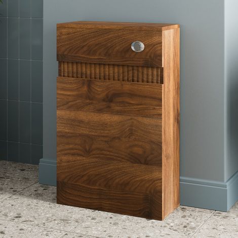Bathroom Back To Wall BTW Toilet Concealed Cistern Unit Wood Effect Fluted (1/4)