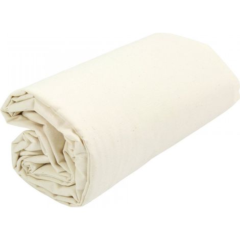 Drap Housse Uni bonnet 30 cm 100% Coton Ecru 90x190 cm (1/3)