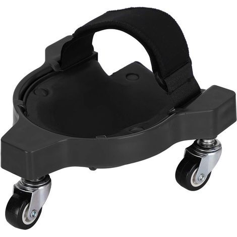 Woodworking knee pad, rolling knee pads, flexible sliding knee pad, easy to use for painting laying tiles (black) (1/5)