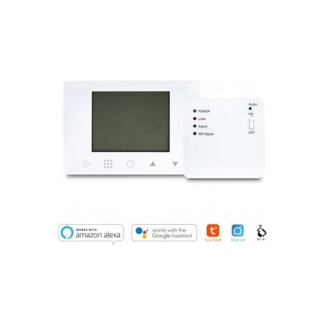 Cronotermostato Digitale WiFi con Ricevitore RF - Compatibile con Alexa, Google e Smartphone HY09RF (1/4)