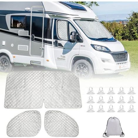 GENERIC- Tapis Thermique Compatible avec Ducato 2006-2021, Cabine en 3 Parties pour isoler, Garder au Chaud et protéger l'intimité (1/5)