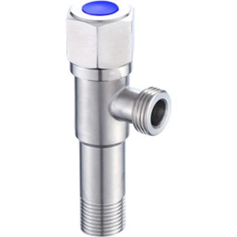 10,5 , Bleu Cm Vanne D'Angle 1/2 Pouces en Acier Inoxydable, Vanne de Régulation D'Angle Étendue et Épaissie pour Conduites D'Eau Chaude et Froide
