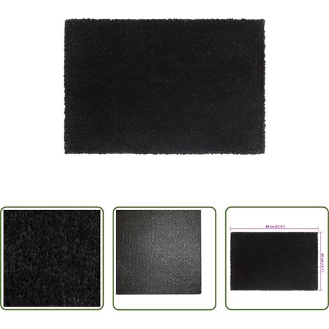 Eingangsmatte -  Fußmatte Schwarz 40x60 cm Kokosfaser Getuftet (1/5)