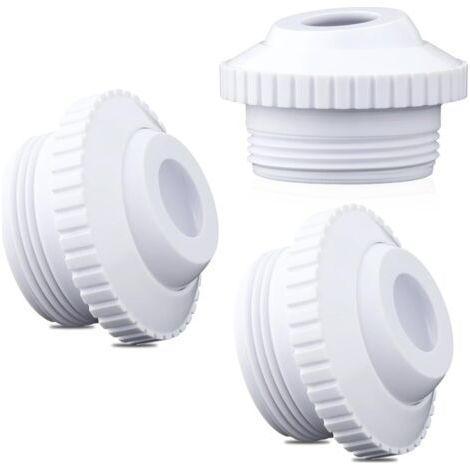 BUNTHAUS 3pcs Buses de Jet de Piscine, Pratique Jet d'Entrée de Globe Oculaire de Débit Blanc Pool Jet Nozzles Jet de Retour de Piscine pour Accessoires de Bec de Piscine (1/5)