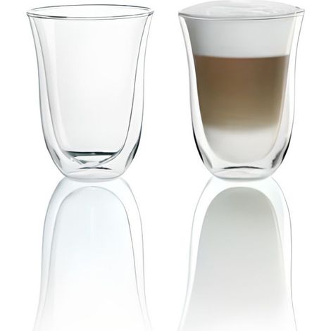 Lot de 2 tasses Latte Macchiato - DELONGHI - Contenance 33 cl - Double parois (1/2)