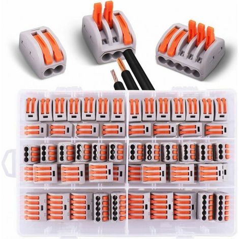 60pcs Electrical Connectors with Control Lever,30pcs 2 Way,20pcs 3 Way,10pcs 5 Way (1/5)
