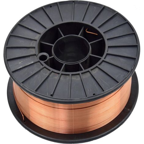 BOBINA FILO RAMATO 0,8mm 5Kg SALDATURA GAS ACCIAIO SALDARE SALDATRICE (1/4)