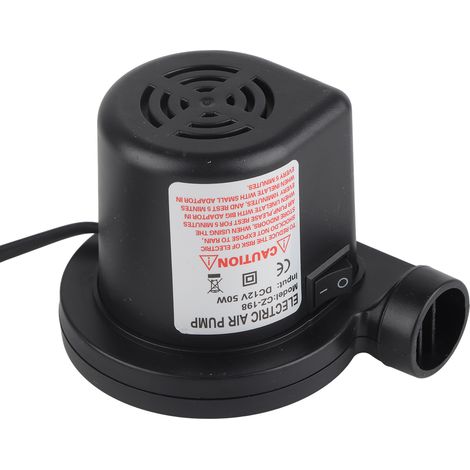 12V Gleichstrom-Elektroluftpumpe mit 3 Düsen für Luftmatratzen, Boote und Flöße
