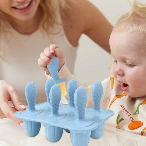 Moule Glace Bâtonnet - 1 Pièce, Plateau 6 Grilles Silicone - Convient pour Fruits Desserts Gelée Cuneary (1/5)