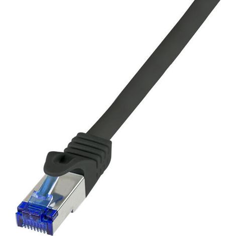Cable de conexión LogiLink C6A073S Cat.6A S/FTP Ultraflex de 5,0 m, color negro (1/4)