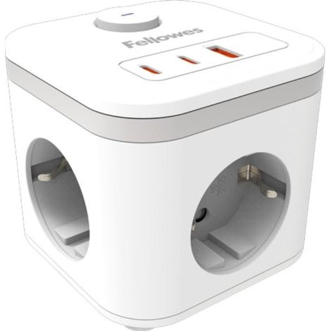 REGLETA SOBREMESA 2 TOMA + USB A/C BLANCO FELLOWES 100137183