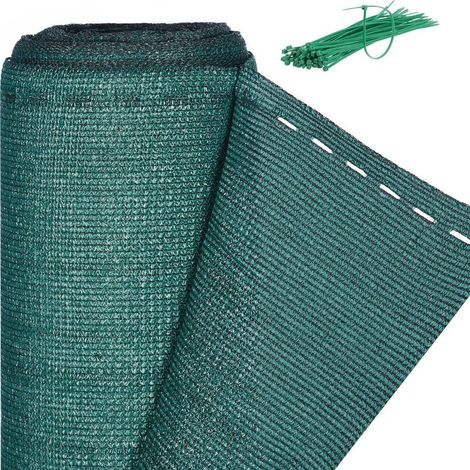 Relaxdays Brise-vue, Paravent pour les clôtures et rambardes, Tissu HDPE, Anti-UV, 1,2 x 6 mètres, vert (1/5)