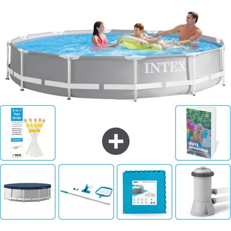 Prism Frame Pool Rund - 366x76 cm - 7-teilig S121