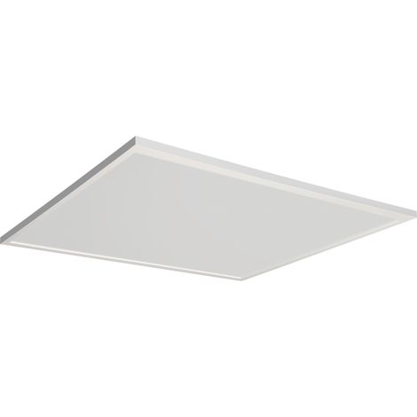 OSRAM Plafonnier Planon Plus blanc avec technologie LED avancée, 36 W, forme carrée (600 x 600 mm), couleur de lumière blanc chaud à 3000 K, boîtier en aluminium, diffuseur en PMMA givré (1/4)
