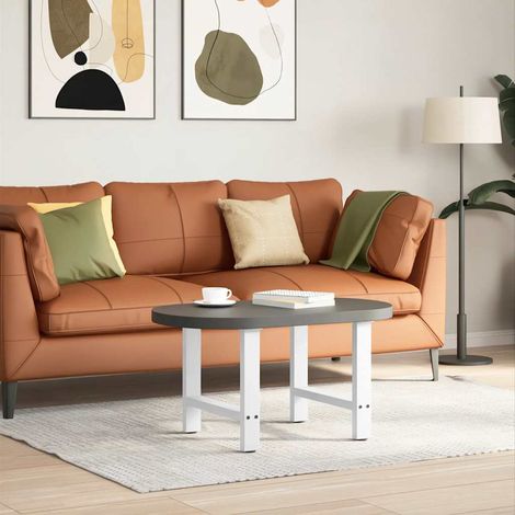 Maison Exclusive - Couchtischbeine Weiß 2 Stk. 60x(42-43) cm Stah