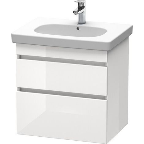 Mueble bajo lavabo DURASTYLE 453x600x610mm nogal oscuro / blanco mate