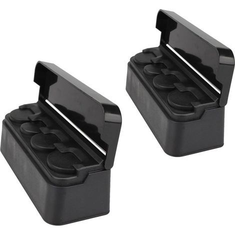 Noir Boîte de Rangement de Porte-Monnaie de Voiture Portable boîte à Monnaie Coin Organizer avec Couvercle (Lot de 2) (1/5)