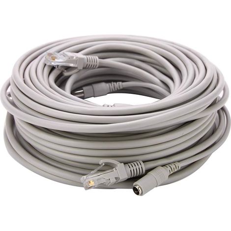 Câble Ethernet RJ45 + DC pour caméras IP et NVR 10 Mbps / 100 (20 m), (1/5)