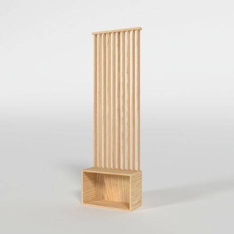Cloison amovible en chêne – Hauteur 254 cm – Largeur 80 cm – Profondeur 35 cm – 11 lames en chêne massif pour séparation moderne