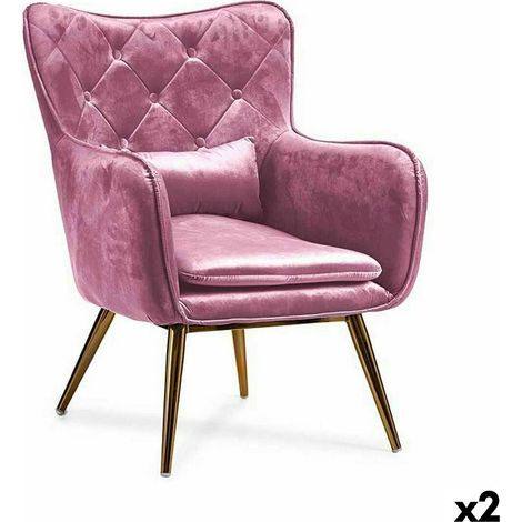 Fauteuil Gift Decor Rose 68 x 92 x 70 cm (2 Unités)
