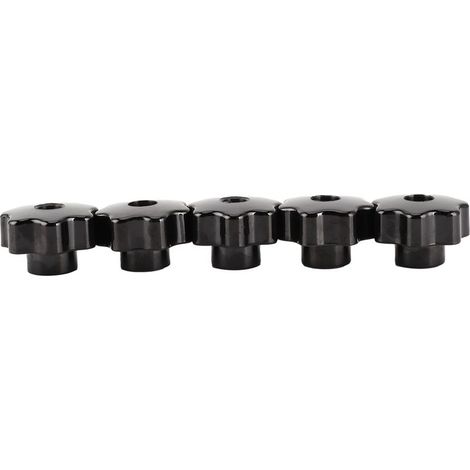 Bouton de serrage à filetage femelle, 5 pièces, équipement industriel, 7 étoiles, écrous à trou traversant CM12x50 (1/5)