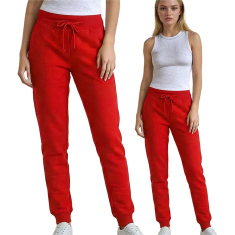 Bequeme Damen-Jogginghose für den Alltag, rot (1/5)
