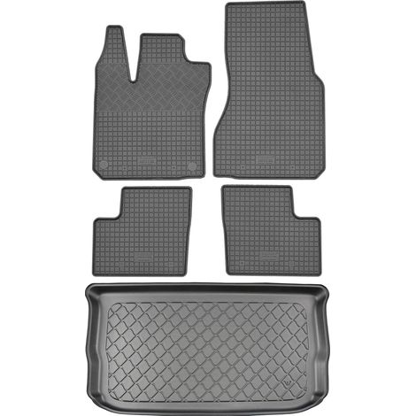 Renault Twingo III Hatchback (5 puertas) desde agosto de 2014. JUEGO: alfombrillas de goma para coche + alfombrilla para maletero. (1/5)