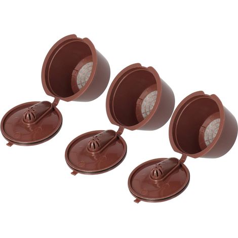 SABIR-Capsules de café réutilisables 3pcs, tasse de filtre de capsule de café réutilisable rechargeable, ensemble de filtre à café de capsule de café, filtre réutilisable pour machine à café (1/4)
