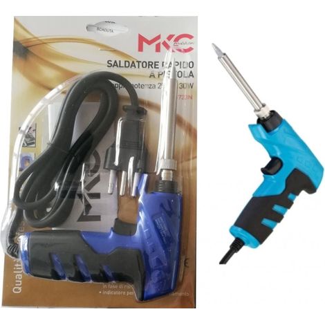 SALDATORE STAGNO A PISTOLA PUNTA TEMPERATURA DOPPIA 25 W 130W