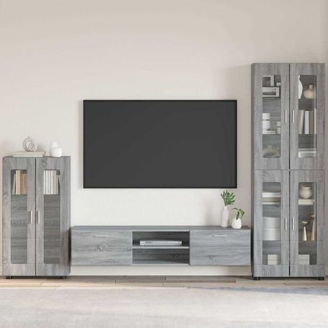 Sideboard FLORIN Graues Sonoma 55,5 x 29 x 100 cm Holzwerkstoff