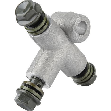 Hydraulikadapter mit 3-Wege-Anschluss für Motorräder und ATVs, aus Metall, mit 10-mm-Bremsleitungsanschluss-T-Stück