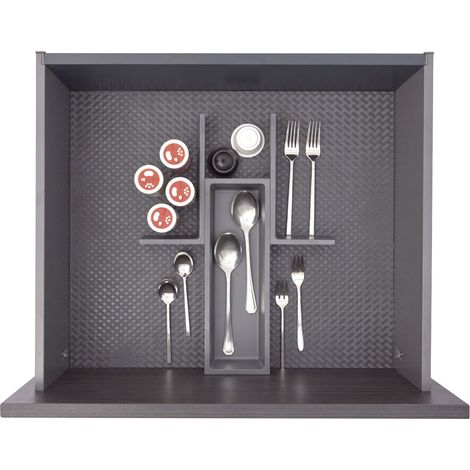 Ninka Besteckeinsatz mit Trenner Basis-Set 1.5 Tiefe 450/500mm, dunkelgrau