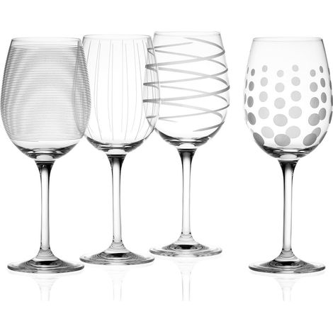 Mikasa Set di bicchieri da vino de Cheers Crystal, 450 ml, argento, 4 pezzi (confezione de 1) (1/4)