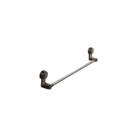 Barre porte-serviettes à ventouse extensible, 11,8 à 23,6 pouces, en acier inoxydable noir (noir) (1/4)