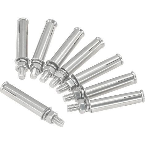 Lot de 8 boulons d'expansion en acier inoxydable 304 - Ancrages muraux et au sol robustes pour béton et brique (M6 × 60 mm) (1/5)