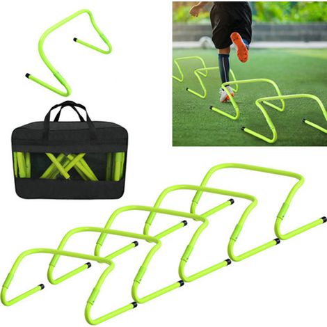 AUFUN Lot de 6 obstacles de coordination - Hauteur réglable - Pour entranement de football - Speed/agility (1/5)