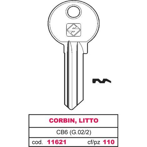 Silca CHIAVE OTTONE CB6 (G.VAC 2) CORBIN, LITTO 50.00 pz