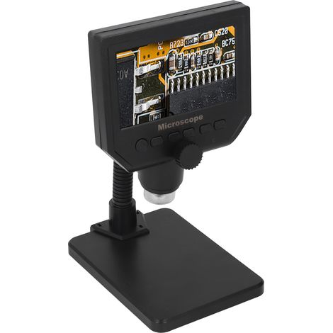 4,3-Zoll-HD-Digitalmikroskop mit 600-facher Vergrößerung, 3,6 MP und USB-Anschluss sowie integrierter LED-Beleuchtung für das Löten von Leiterplatten und die Inspektion elektronischer Schaltungen (1/5)