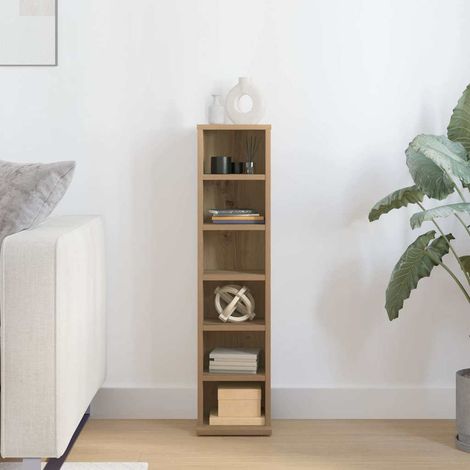 vidaXL Mobile Porta CD Artigianale 21x20x88 cm Legno Multistrato