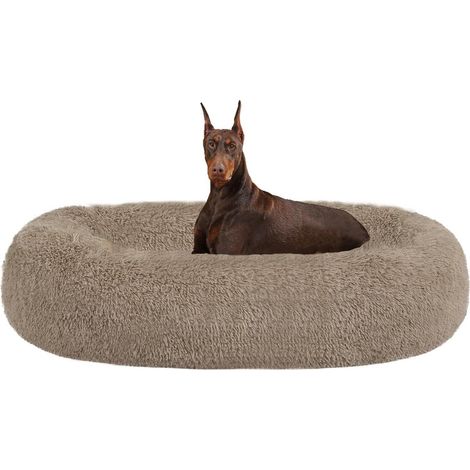 Hundebett Orthopädisches Donut L 120 x B 120 x H 20 cm Kamelbraun (1/5)