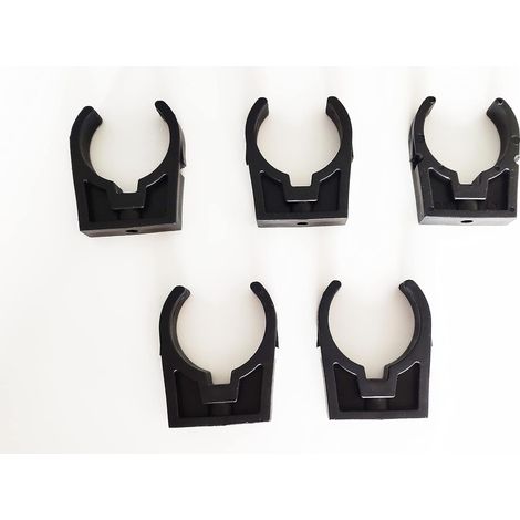 Colliers PVC de fixation à clip pince ouverte PVC 50mm (Lot de 5)