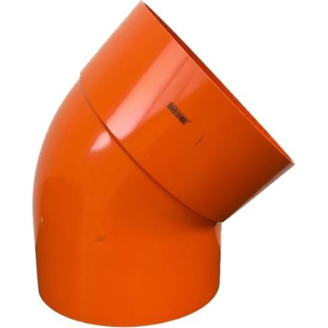 Curva 45° in pvc : Colore - Arancio, Diametro - 250