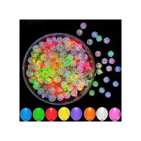 SZTXJ 100 Stück mehrfarbige LED-Ballonlichter, wasserdichte, blinkende, runde Mini-LED-Lichter für Papierlaternen, Ostereier, Kürbisse, Geburtstagsfeiern, Hochzeitsdekoration