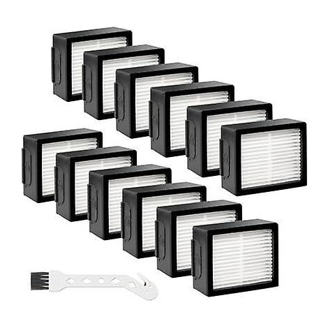 Filtres haute efficacité Roomba : lot de 12 pour aspirateurs iRobot Roomba séries EI et J + 1 brosse (1/3)